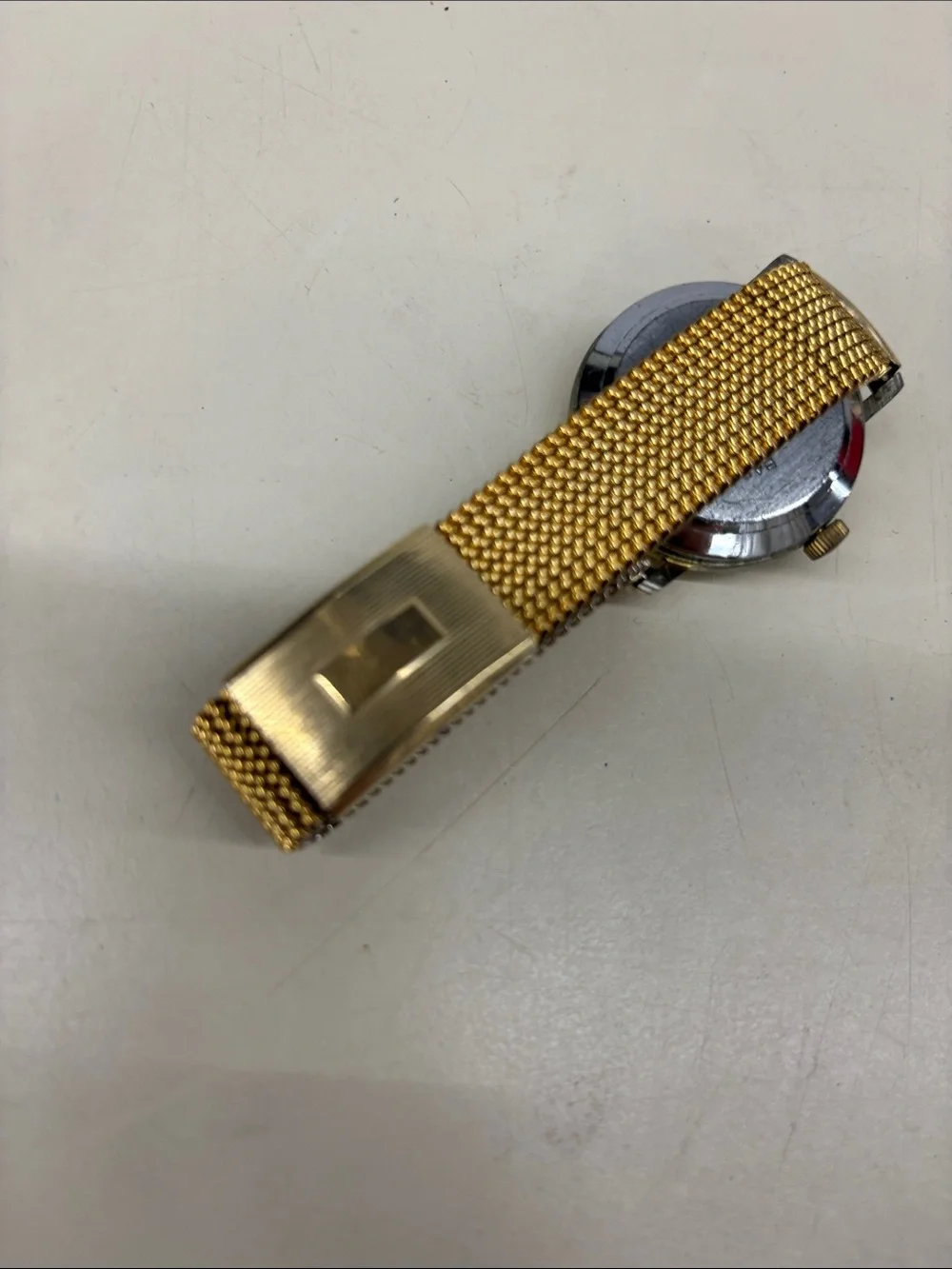 Trice Gold Dial Men's Watch with Gold Mesh Bracelet